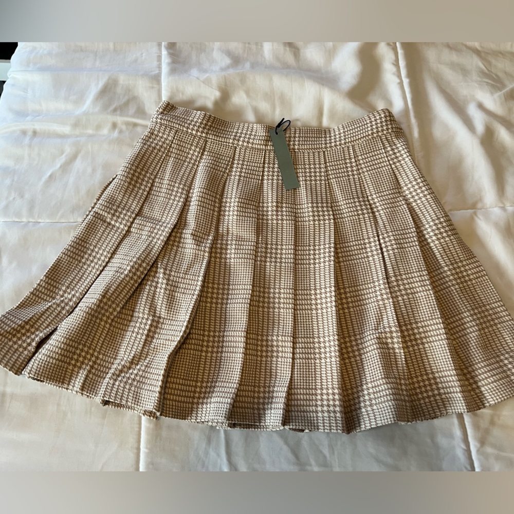 Plaid Pleated Skirt